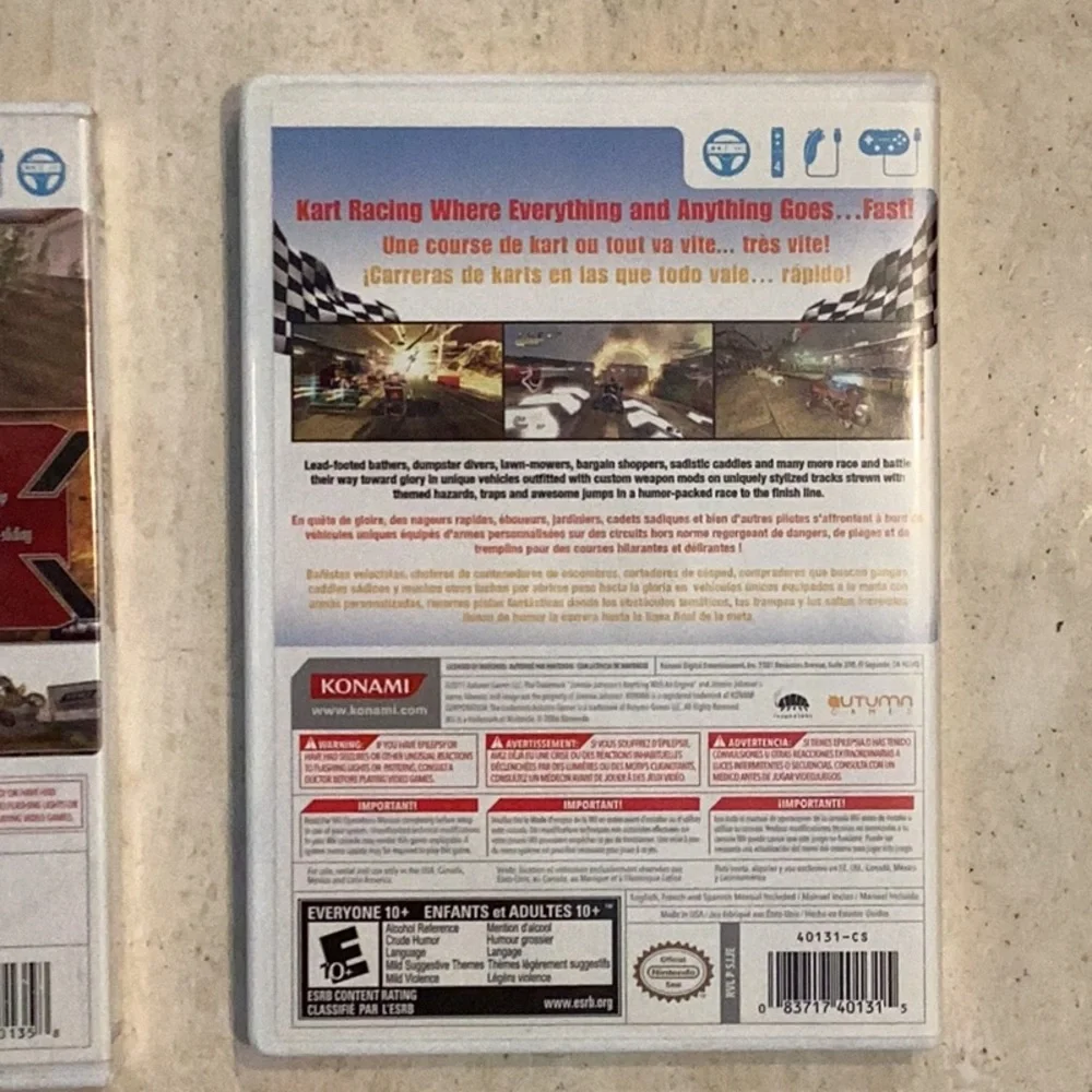 MX Vs ATV Untamed Nintendo Wii Game & Jimmie Johnson Anything With An Engine Wii